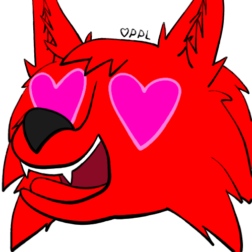 PrincessPandaLover's avatar, of her wolf persona Mythical's head with heart eyes