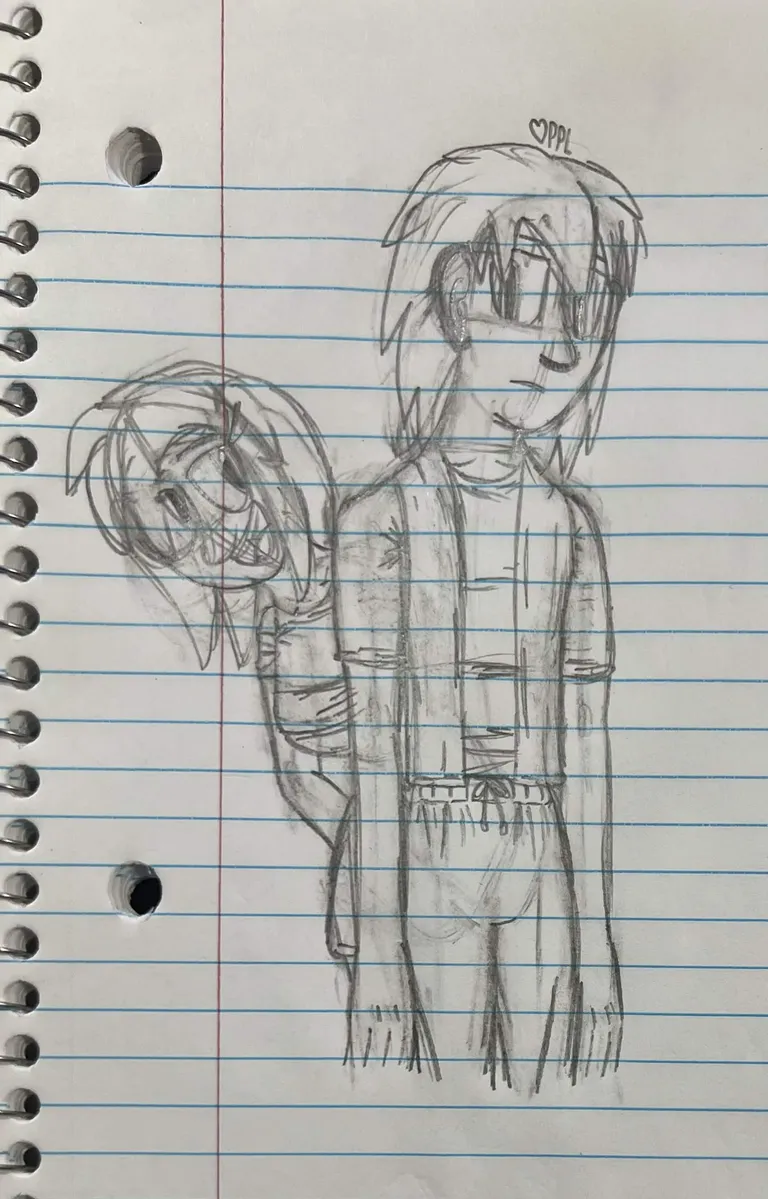 Human Sonic nervously glances at human Amy behind him