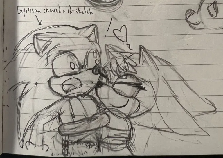 Movie Amy, in a two-piece swimsuit, hugging movie Sonic, in swim trunks