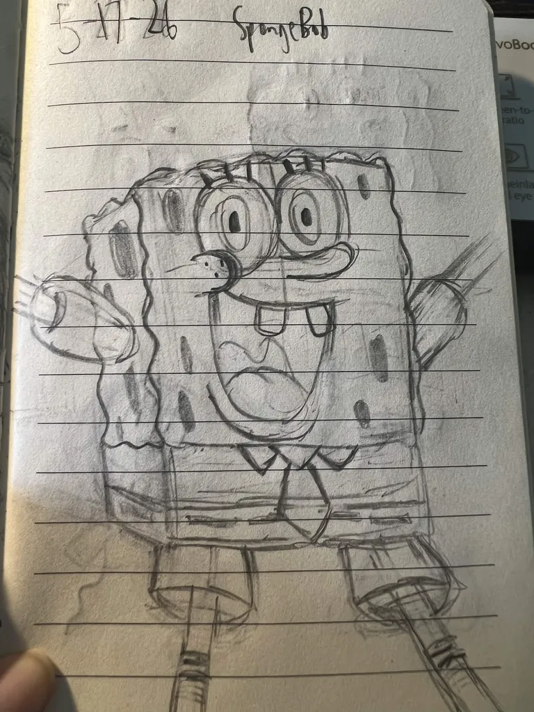 SpongeBob, labeled '5-17-26 SpongeBob'