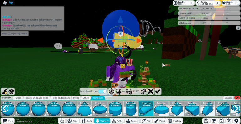 Me editing a cylinder primitive for Sonic's muzzle