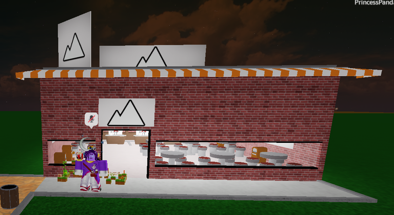 Me outside burger restaurant at night