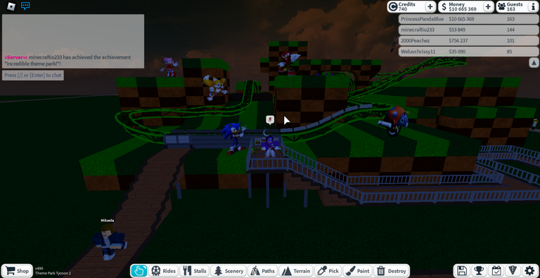 Me with props of Sonic, Tails, Knuckles, Amy, and a Motobug