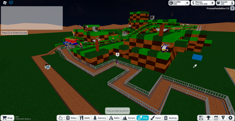 Green Hill Zone ride with totem pole and spikes added