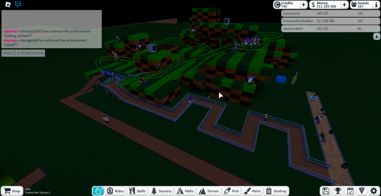 Green Hill Zone ride at night, with props of Silver, Big, and more Badniks also, as well as item box props