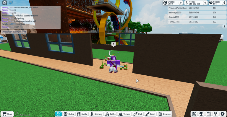 Me starting shack's walls and windows