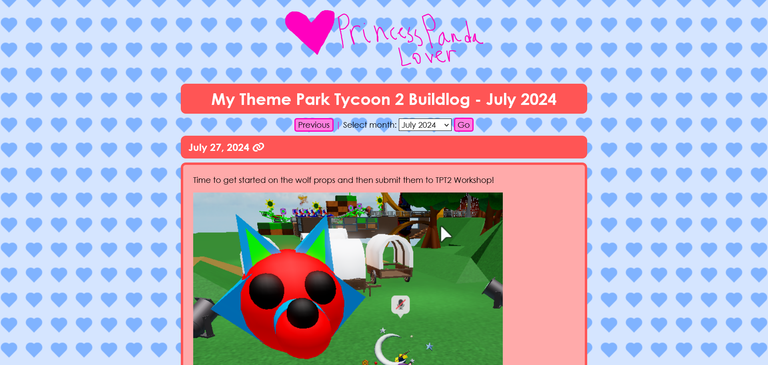 My Theme Park Tycoon 2 blog as of version 1.0 in 2025